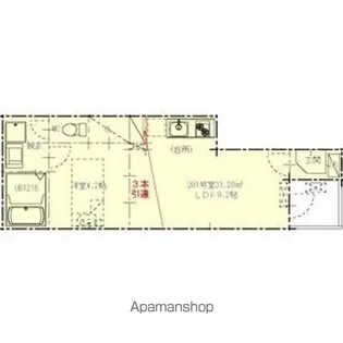 エスポワール中村【2階】の間取り