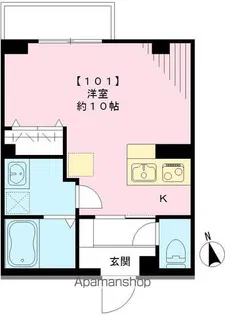 ベルセゾン【101号室号室】の間取り