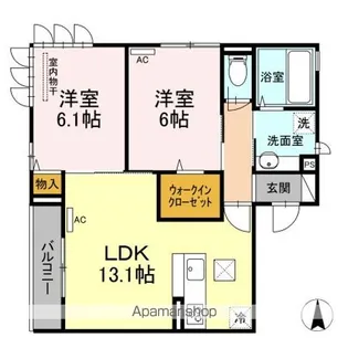 レジデンスSUMIHOU【2階】の間取り