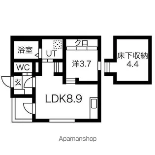 1LDKの間取り画像