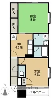 シャインパレス中村【101号室】の間取り