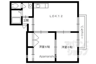 アトランティス醍醐【105号室】の間取り