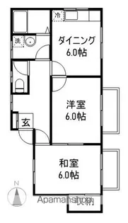 コーポオサダ【2階】の間取り