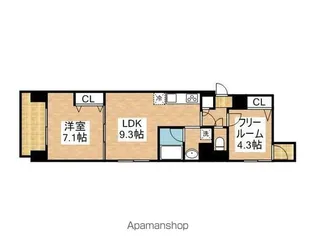 プレサンス丸の内フォート【15階】の間取り