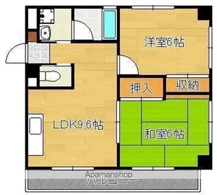 オアーゼ上の原【505号室】の間取り