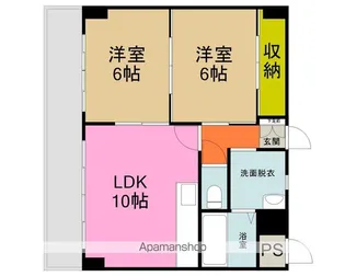 パルルメゾンカミトマイ【602号室】の間取り