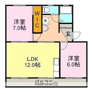 リバーヒルⅠ【1階】の間取り