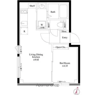 CASA PIAZZA 新宿中落合【3階】の間取り