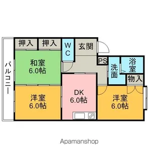 サンライズベル【407号室】の間取り