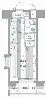 グランド・ガーラ横濱桜木町【2F-7号室】の間取り