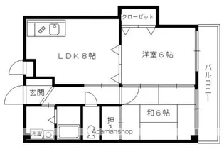 リベラシオン稲荷【502号室】の間取り