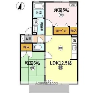 ベルシャルム【1階】の間取り