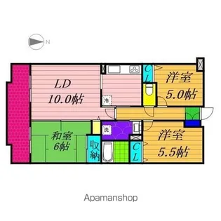 バルベリーニ東船橋【2階】の間取り