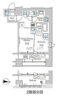 パークアクシス神楽坂・早稲田通り【9階】の間取り
