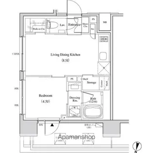 ザ・パークハビオ代々木【3階】の間取り
