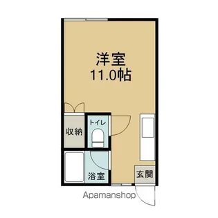 ノーウェアルーム2【102号室】の間取り