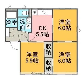 レーベンハイム【2階】の間取り