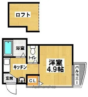 ジュネス石津【101号室】の間取り