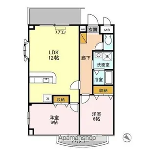 サニーコート18【4階】の間取り