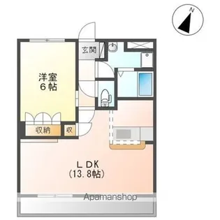 エリートメゾン【102号室】の間取り