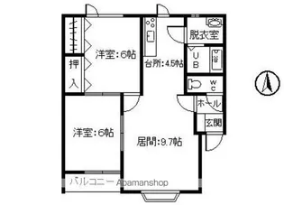 ひまわりハウスA【202号室】の間取り