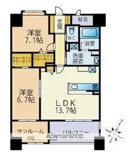 ラ・メール港【3階】の間取り