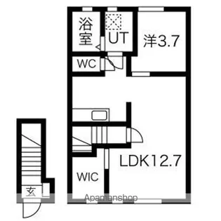 ルーベンス東【2階】の間取り