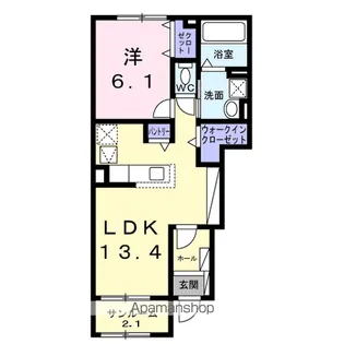 アドヴァンス立石【1階】の間取り