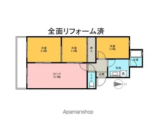 宝大幸ハイツ【503号室】の間取り