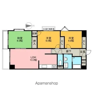 日本泉ビル【11階】の間取り