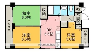 コンフォート橋本【501号室】の間取り