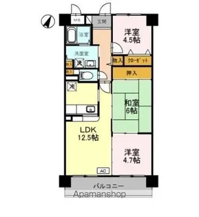 ロン・ラヴィーヌ【5階】の間取り