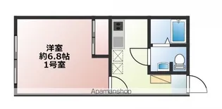 グランジュテ生麦【1階】の間取り