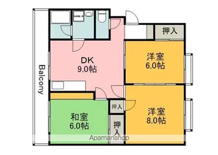 ハイネス西村【102号室】の間取り