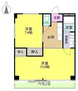 BELLA VISTA【302号室】の間取り