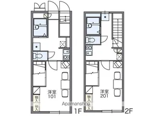レオパレスチェリッシュ【101号室】の間取り