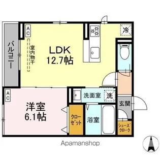 DーROOM小田原2丁目B【3階】の間取り