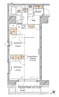 ブランシエスタ浅草蔵前【9階】の間取り