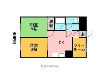 スカイコート大手町【1階】の間取り