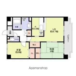 サンシャインブレセットハウス【6階】の間取り