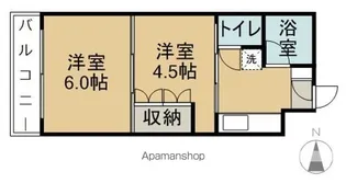 イーグルハイツ宮千代【2階】の間取り