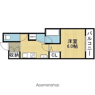 ZIOV玉造【203号室】の間取り