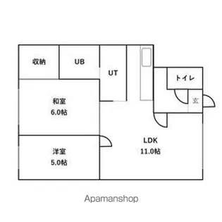コーポラス山の手B【1階】の間取り