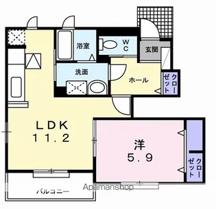 ライズアンドシャインⅡ【1階】の間取り