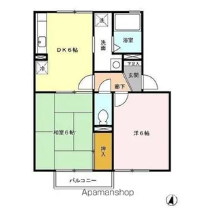 セジュール北園【1階】の間取り