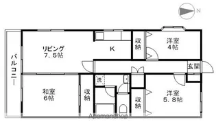 アパルトマン上松【101号室】の間取り