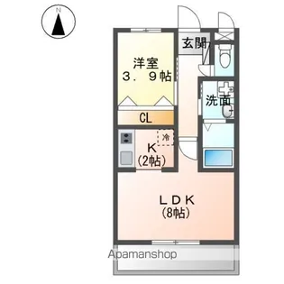 ガナドール【2階】の間取り