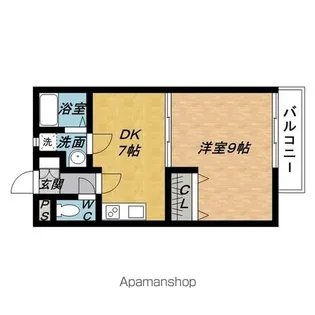 VILLAGE,EMONⅠ(ヴィレッジ,エモン)【2階】の間取り