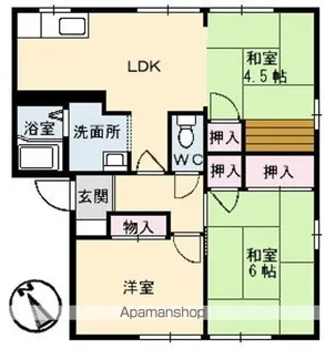 コスモタウン森岡 C棟【2階】の間取り