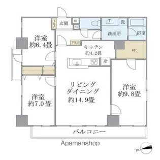 KDXレジデンス秋葉原【9階】の間取り
